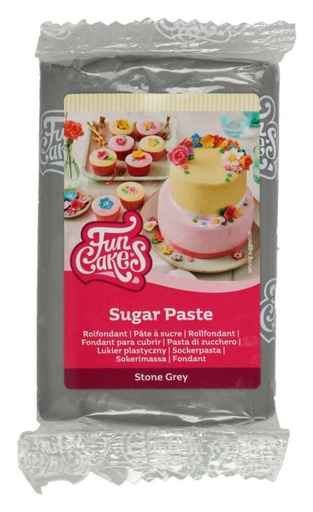 [F20160] Fondant color gris 250gr. Funcakes