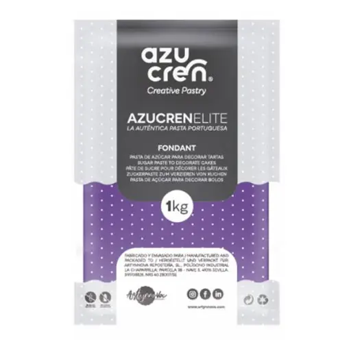 [ae00029] Fondant color lila 1kg. Azucren Elite