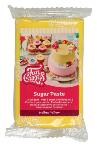 [F20145] Fondant color amarillo suave 250gr. Funcakes