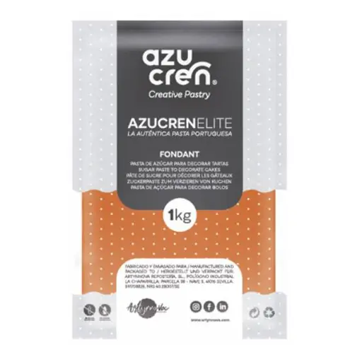[ae00028] Fondant color naranja 1kg. Azucren Elite