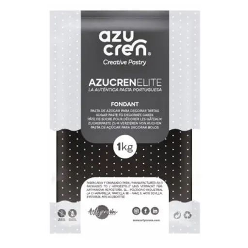 [ae00005] Fondant color negro 1kg. Azucren Elite