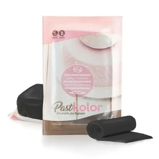 [pk0001] Fondant color negro 1kg. Pastkolor