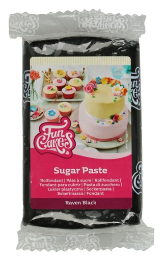 [F20135] Fondant color negro 250gr. Funcakes