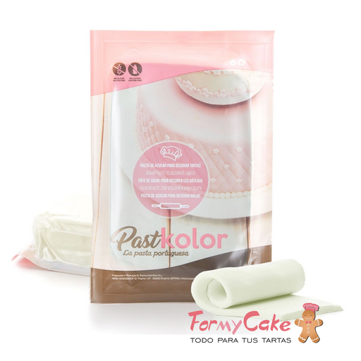 [pk0004] Fondant color blanco perla 1kg. Pastkolor