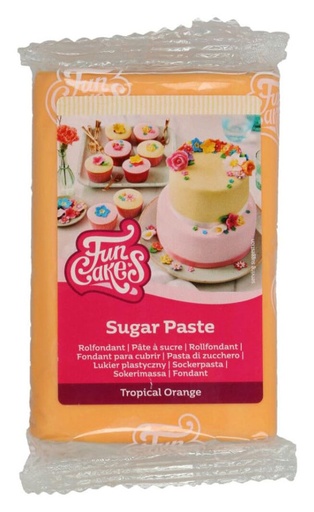 [F20140] Fondant color naranja tropical 250gr. Funcakes