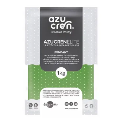 [ae00018] Fondant color verde 1kg. Azucren Elite