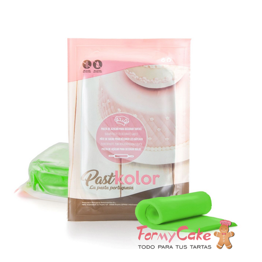[pk0021] Fondant color verde lechuga 1kg. Pastkolor