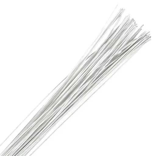[1384W] Alambre para flores blanco calibre 24 50ud