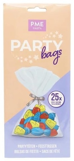 [BP500] Bolsa Dulces con Lazo Plata 229 x 102mm PME