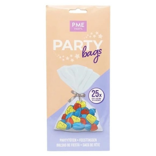 [BP500] Bolsa dulces con lazo plata 229 x 102mm PME