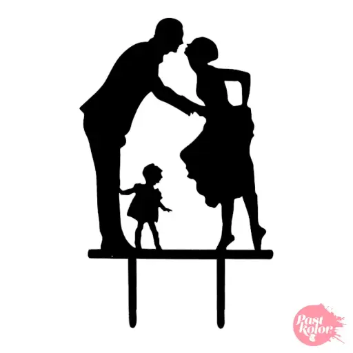[SWK1514] Cake Topper Acrílico Familia Pastkolor