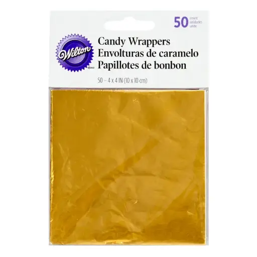 [05-0-0122] Envoltorios metalizados oro 50ud Wilton