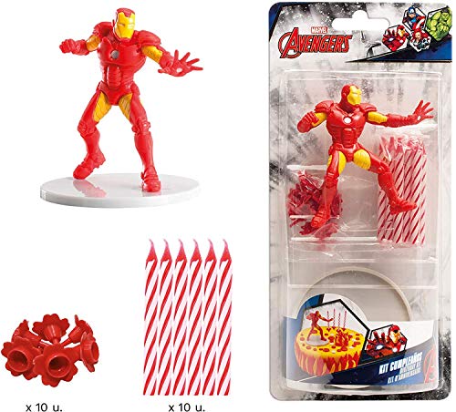 [303005] KIT PVC CON PINCHOS "IRON MAN" PARA DECORAR TARTAS