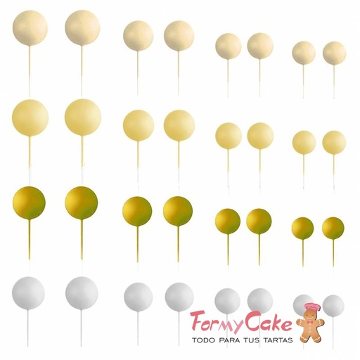 [AZ01940] Set Bolas Decorativas Mix Amarillo 32ud Azucren