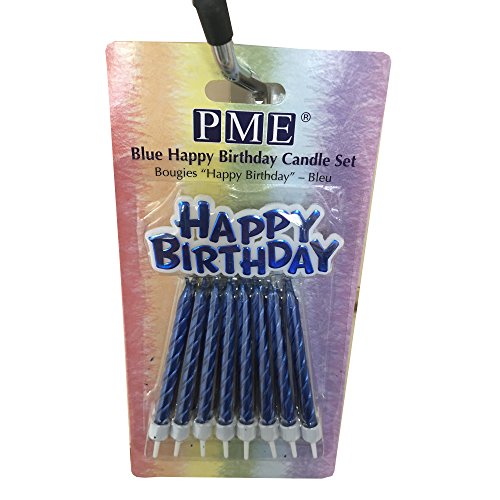 [CA093] Set de Velas y Happy Birthday Azules 17ud PME