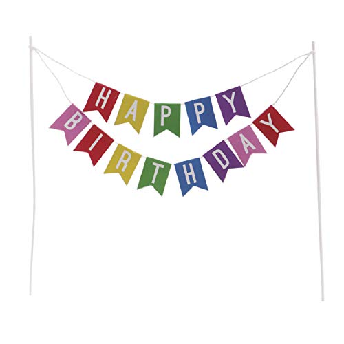 [350158] Topper Banderas Happy Birthday Dekora