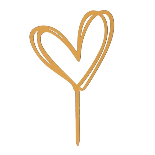 [354160] Topper Corazón Dorado Dekora