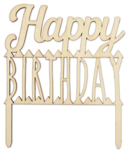 [SC4995] Topper Madera Happy Birthday ScrapCooking