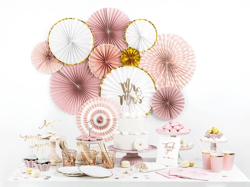 [KPT10-019M] Topper Para Tarta Mr & Mrs Dorado Partydeco