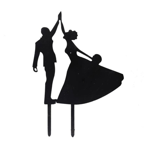 [swk1498] Topper para tarta novios bailando Pastkolor