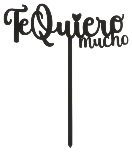 [354156] Topper Te Quiero Mucho Negro Dekora