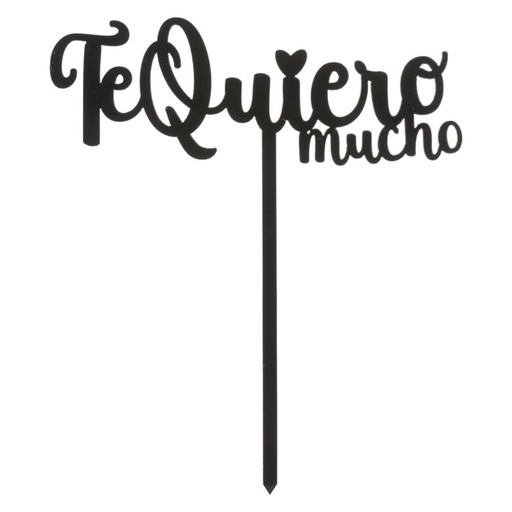 [354156] Topper te quiero mucho negro Dekora