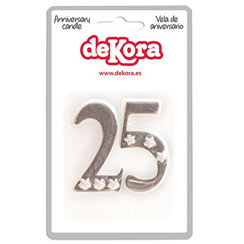 [345000] Vela 25 Aniversario Dekora 6cm