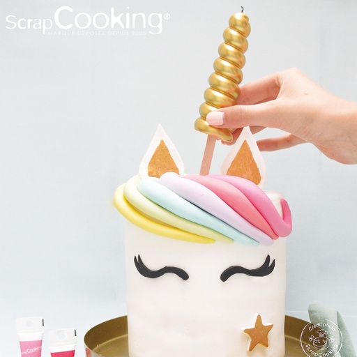 [SC0347] Vela Cuerno Unicornio ScrapCooking