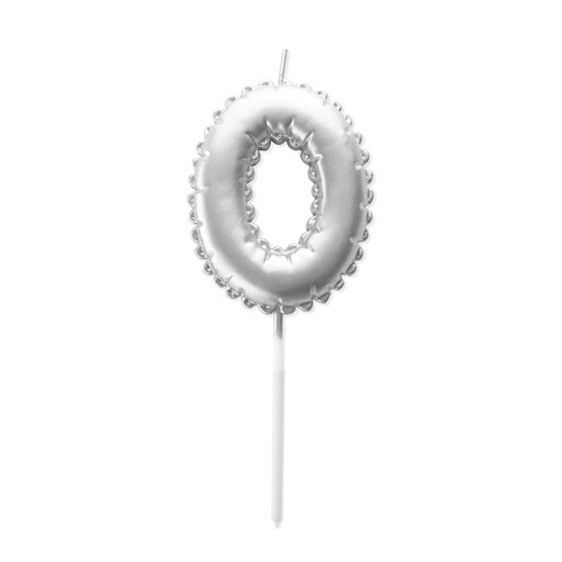 [SWK2244] Vela Plata Globo Número 0 Pastkolor