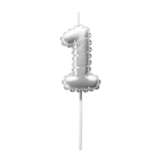 [SWK2245] Vela Plata Globo Número 1 Pastkolor