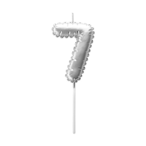 [SWK2251] Vela Plata Globo Número 7 Pastkolor