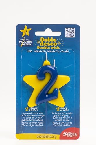 [345452] Vela Solidaria Doble Deseo Número 2 Dekora