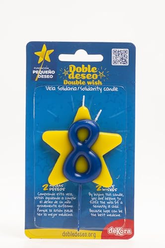 [345458] Vela Solidaria Doble Deseo Número 8 Dekora