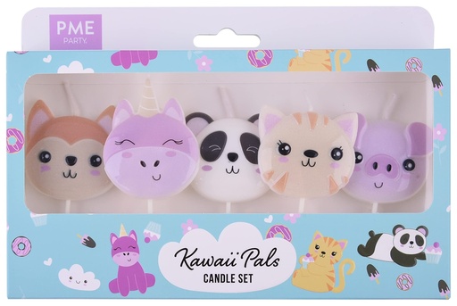 [CA154] Velas Animalitos Kawaii 5ud PME