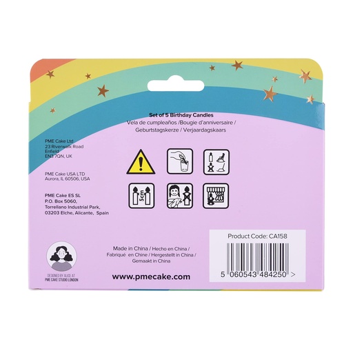 [CA158] Velas Arcoiris 4ud PME
