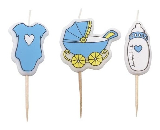 [SWK1583] Velas Bebe Azules Pastkolor