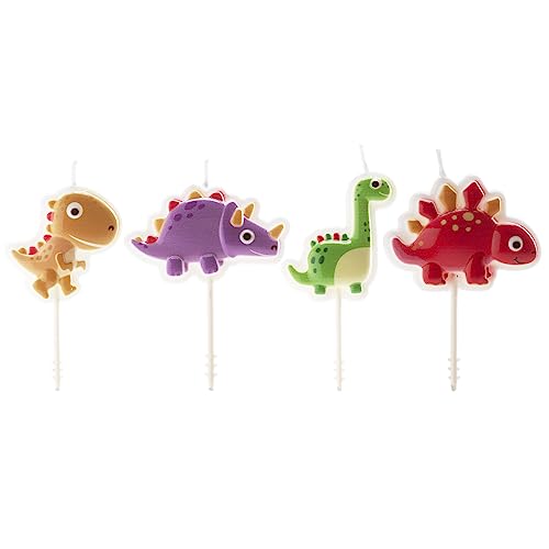 [345404] Velas Dinosurios 4ud Dekora
