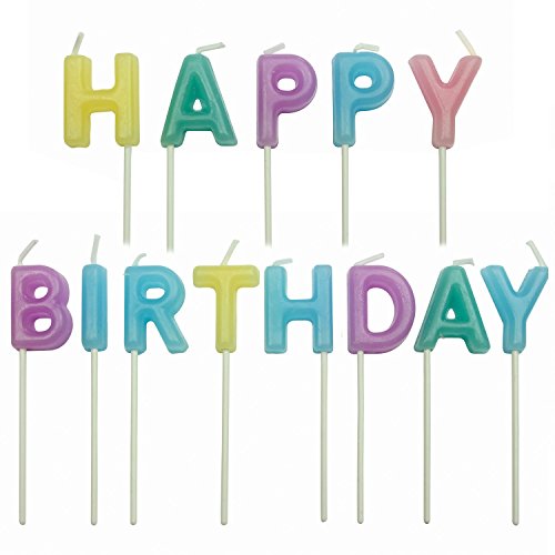 [CA017] Velas Happy Birthday Colores Pastel 13ud PME