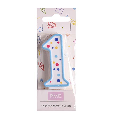 [CA061] Velas para Tartas Azul Número 1 PME