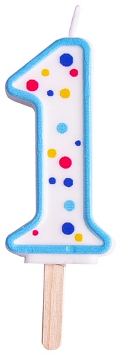 [CA061] Velas para tartas azul Número 1. PME