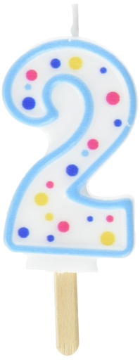 [CA062] Velas para Tartas Azul Número 2 PME