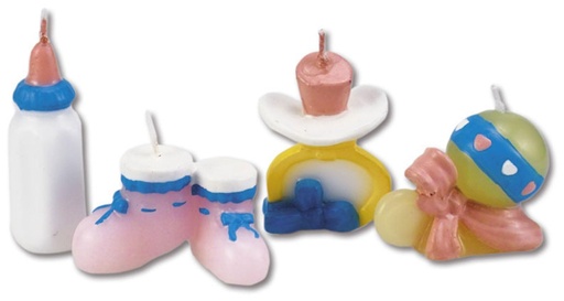 [910386] Velas para Tartas Bebé 4ud Städter