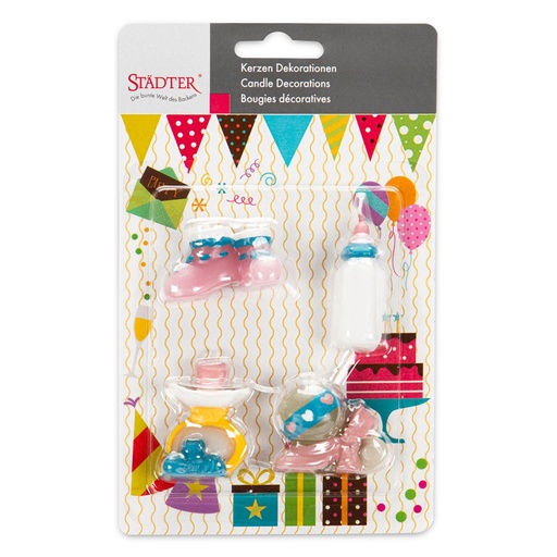 [910386] Velas para Tartas Bebé 4ud Städter