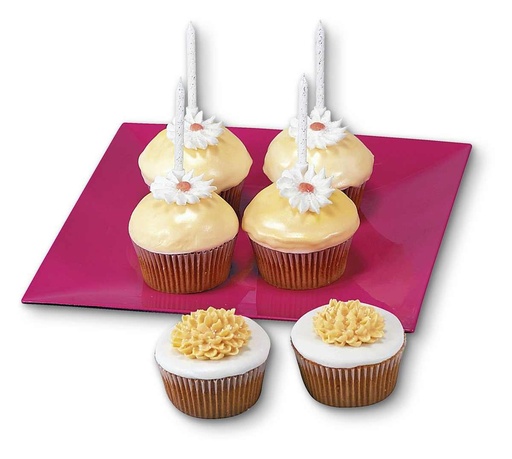 [910171] Velas para Tartas Blancas con Purpurina 10ud Städter