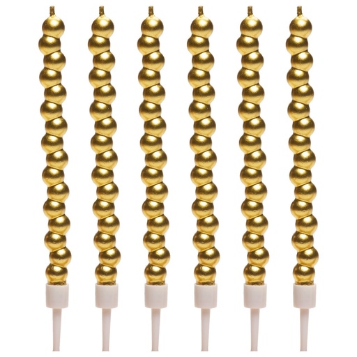[345445] Velas para tartas burbuja dorada 6ud Dekora