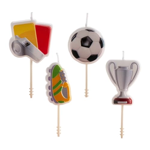 [345375] Velas para Tartas De Futbol 4ud Dekora
