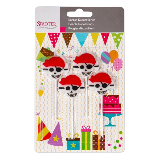 [910461] Velas para Tartas Piratas 4ud Städter