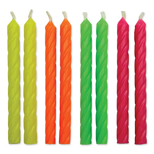 [CA035] Velas Rizadas Color Neón 24ud PME
