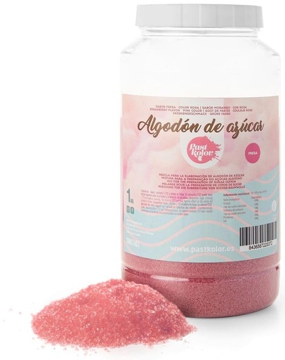 [SWK1403] Algodón De Azúcar Rosa, Sabor Fresa 1kg Pastkolor