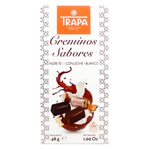 [000721] Bombones creminos sabores 48gr Trapa